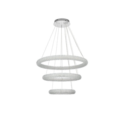 Bowen 32 inch Adjustable LED Chandelier in Chrome