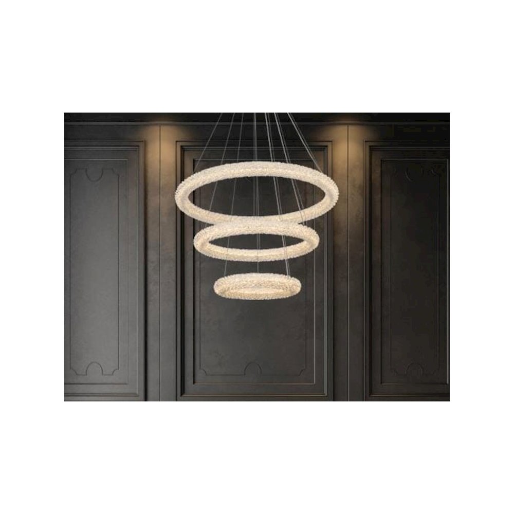 Bowen 32 inch Adjustable LED Chandelier in Chrome