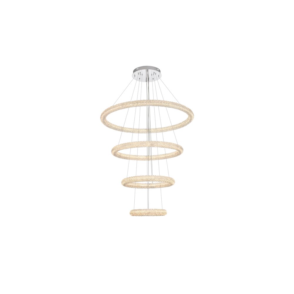Bowen 42 inch LED chandelier in chrome