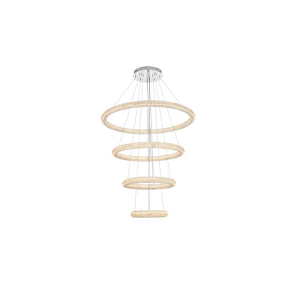 Bowen 42 inch LED chandelier in chrome