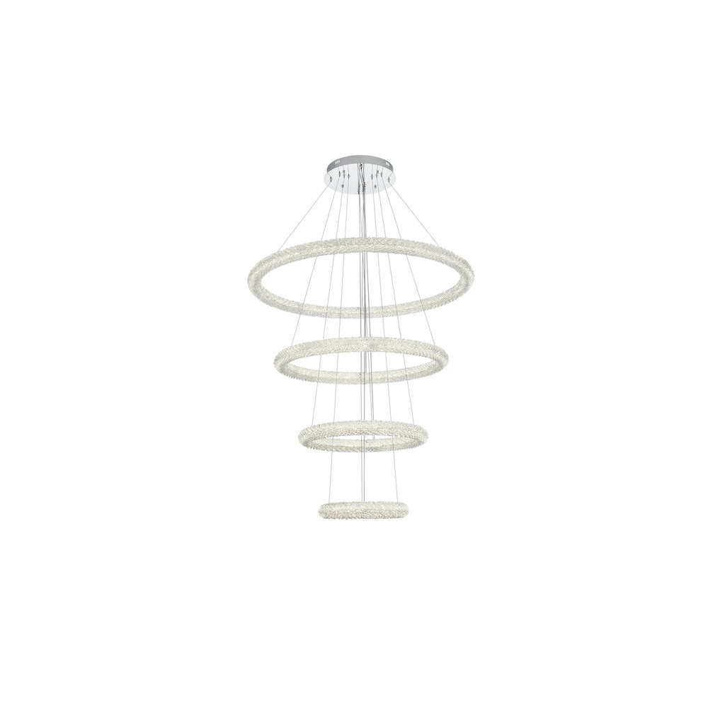 Bowen 42 inch LED chandelier in chrome