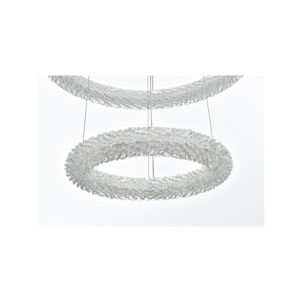 Bowen 42 inch LED chandelier in chrome