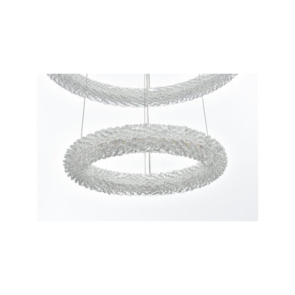 Bowen 42 inch LED chandelier in chrome