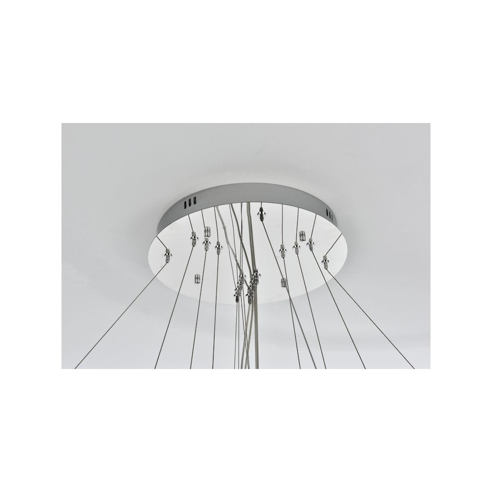 Bowen 42 inch LED chandelier in chrome