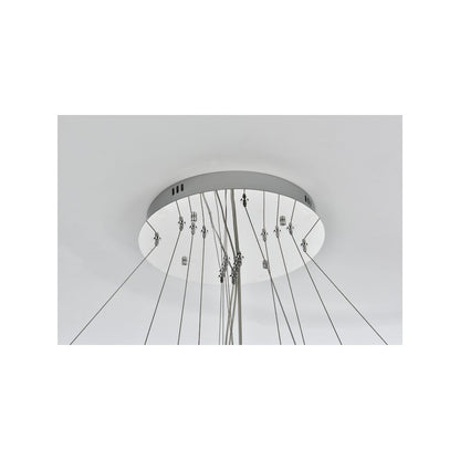 Bowen 42 inch LED chandelier in chrome