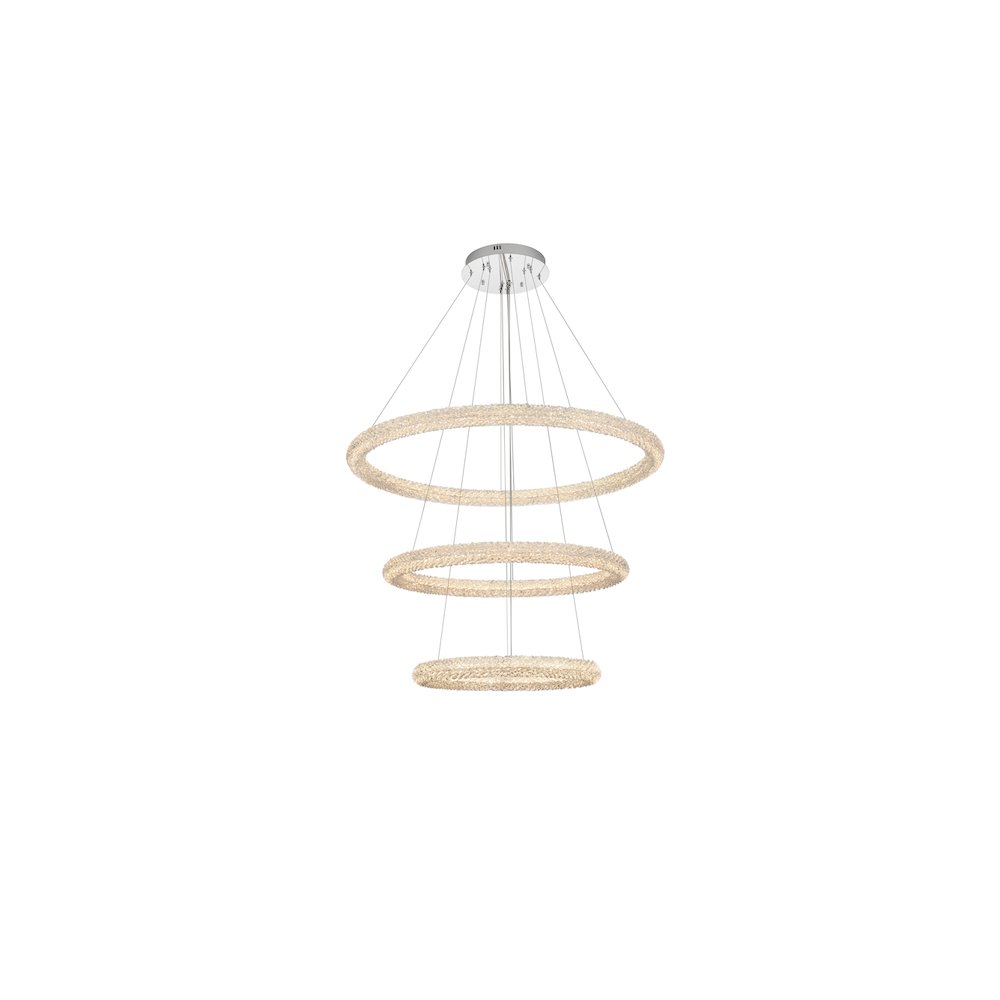 Bowen 42 inch LED chandelier in chrome