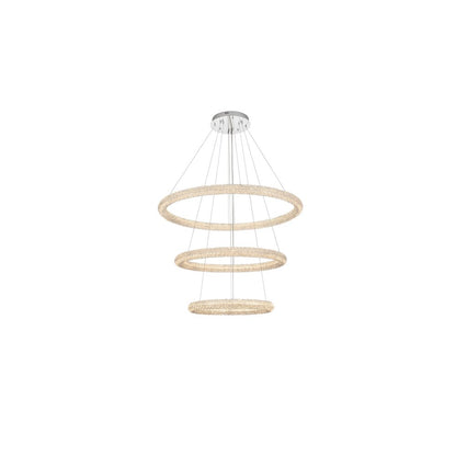 Bowen 42 inch LED chandelier in chrome