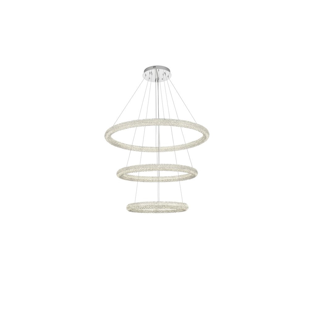 Bowen 42 inch LED chandelier in chrome