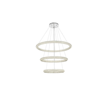 Bowen 42 inch LED chandelier in chrome