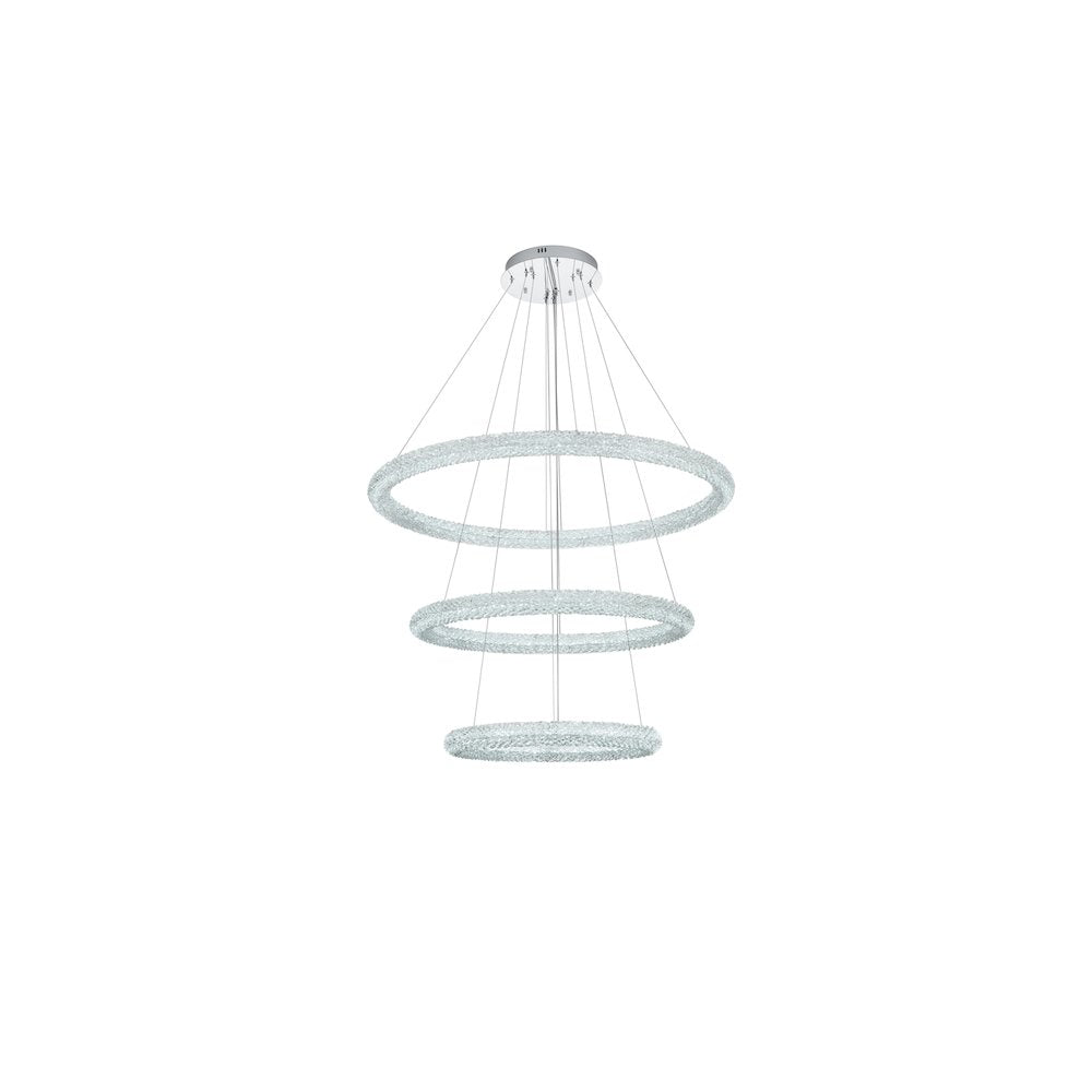 Bowen 42 inch LED chandelier in chrome