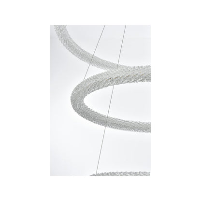 Bowen 42 inch LED chandelier in chrome