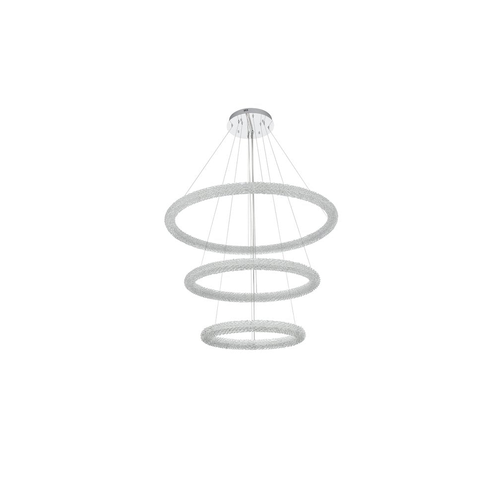 Bowen 42 inch LED chandelier in chrome