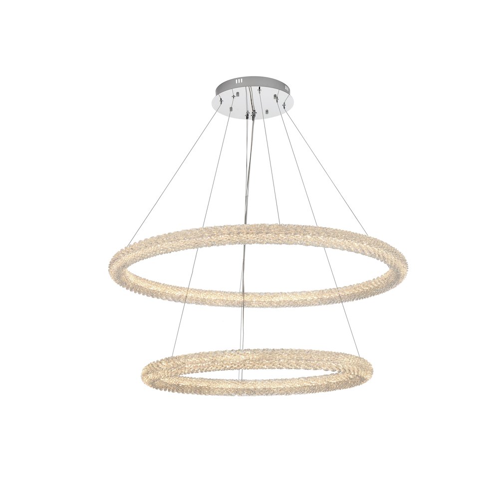 Bowen 42 inch LED chandelier in chrome
