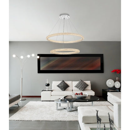 Bowen 42 inch LED chandelier in chrome