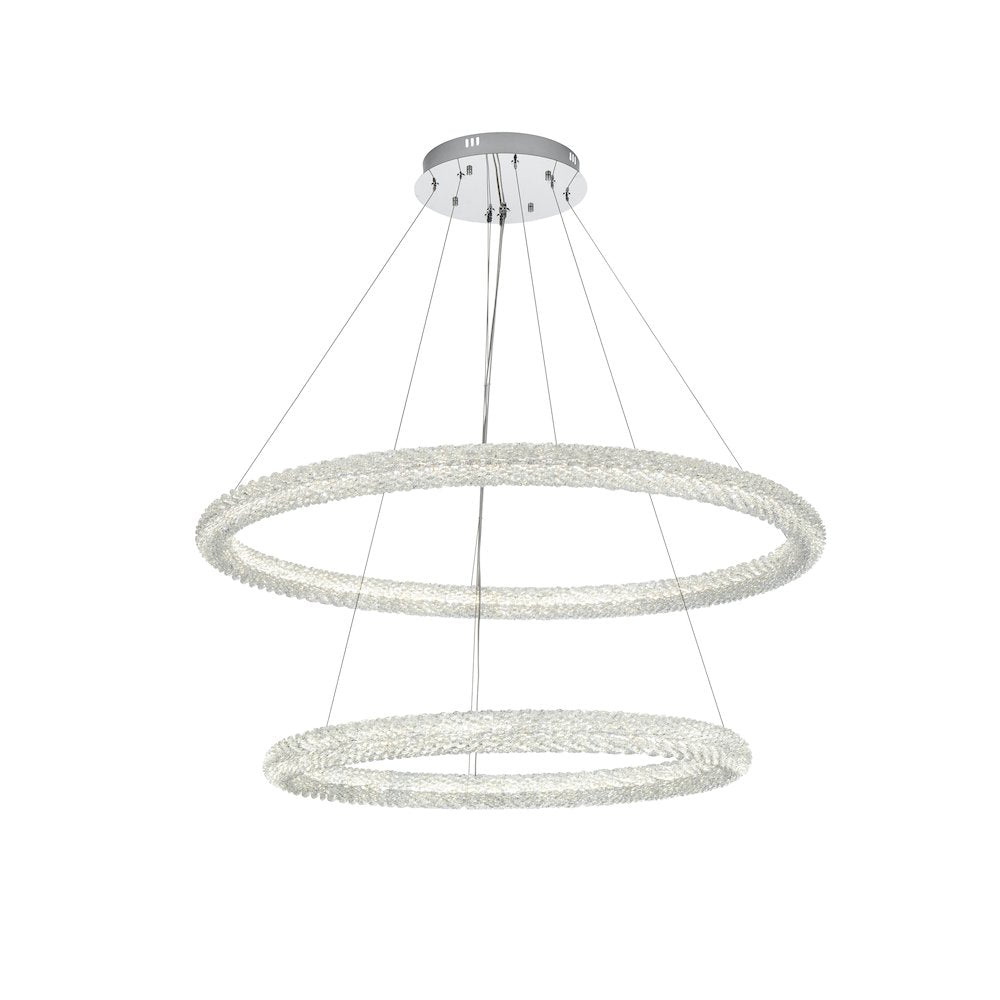 Bowen 42 inch LED chandelier in chrome