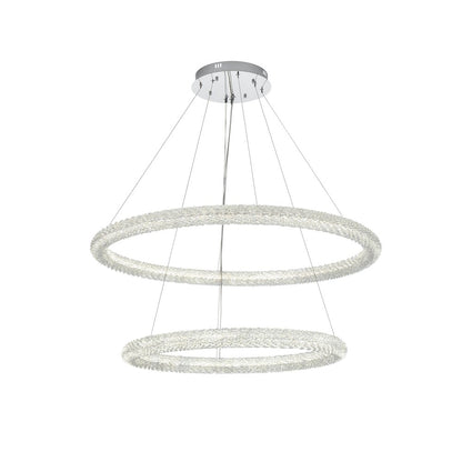 Bowen 42 inch LED chandelier in chrome