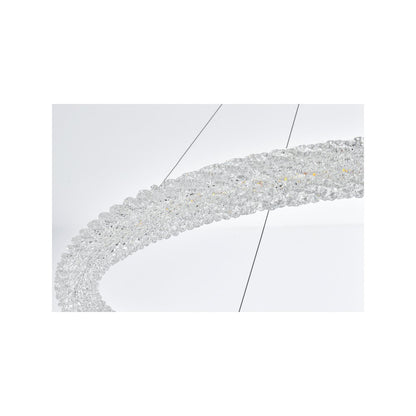 Bowen 42 inch LED chandelier in chrome