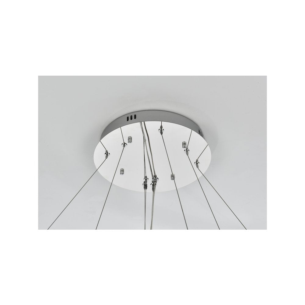 Bowen 42 inch LED chandelier in chrome