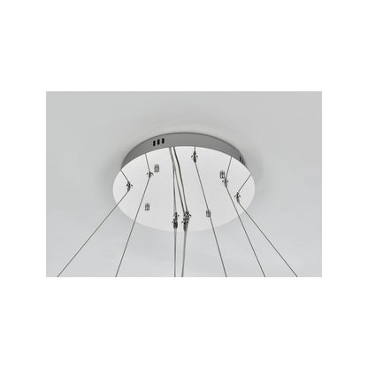 Bowen 42 inch LED chandelier in chrome