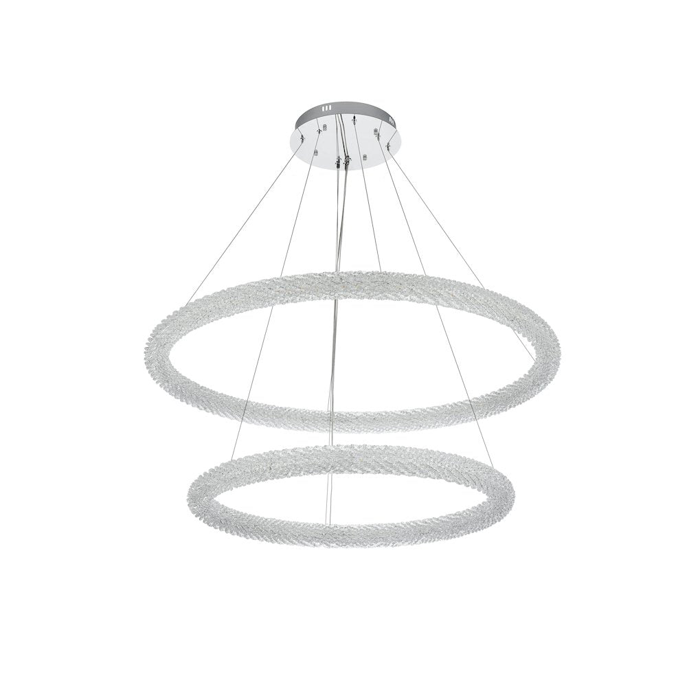 Bowen 42 inch LED chandelier in chrome