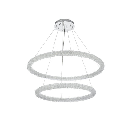 Bowen 42 inch LED chandelier in chrome