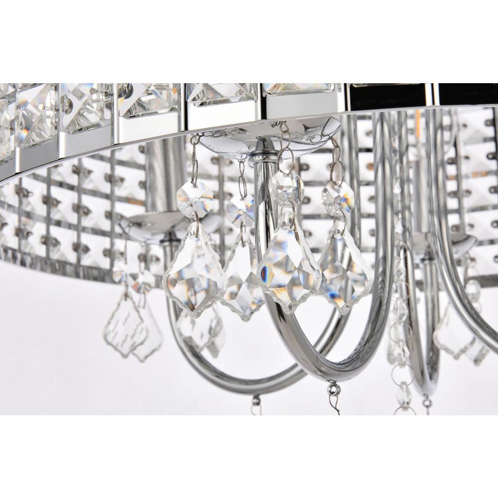 Elise 17 inch flush mount in chrome