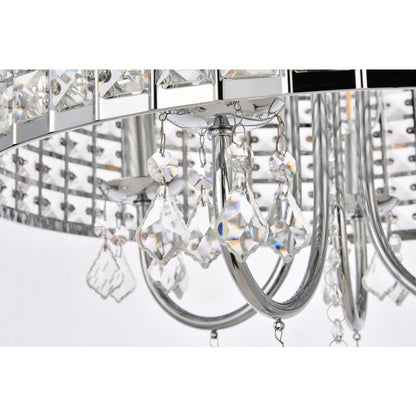 Elise 17 inch flush mount in chrome