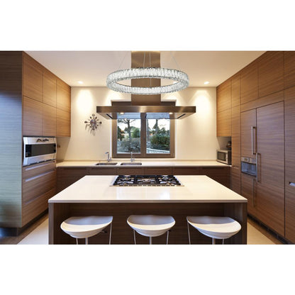 Monroe Integrated LED chip light Chrome Chandelier Clear Royal Cut Crystal