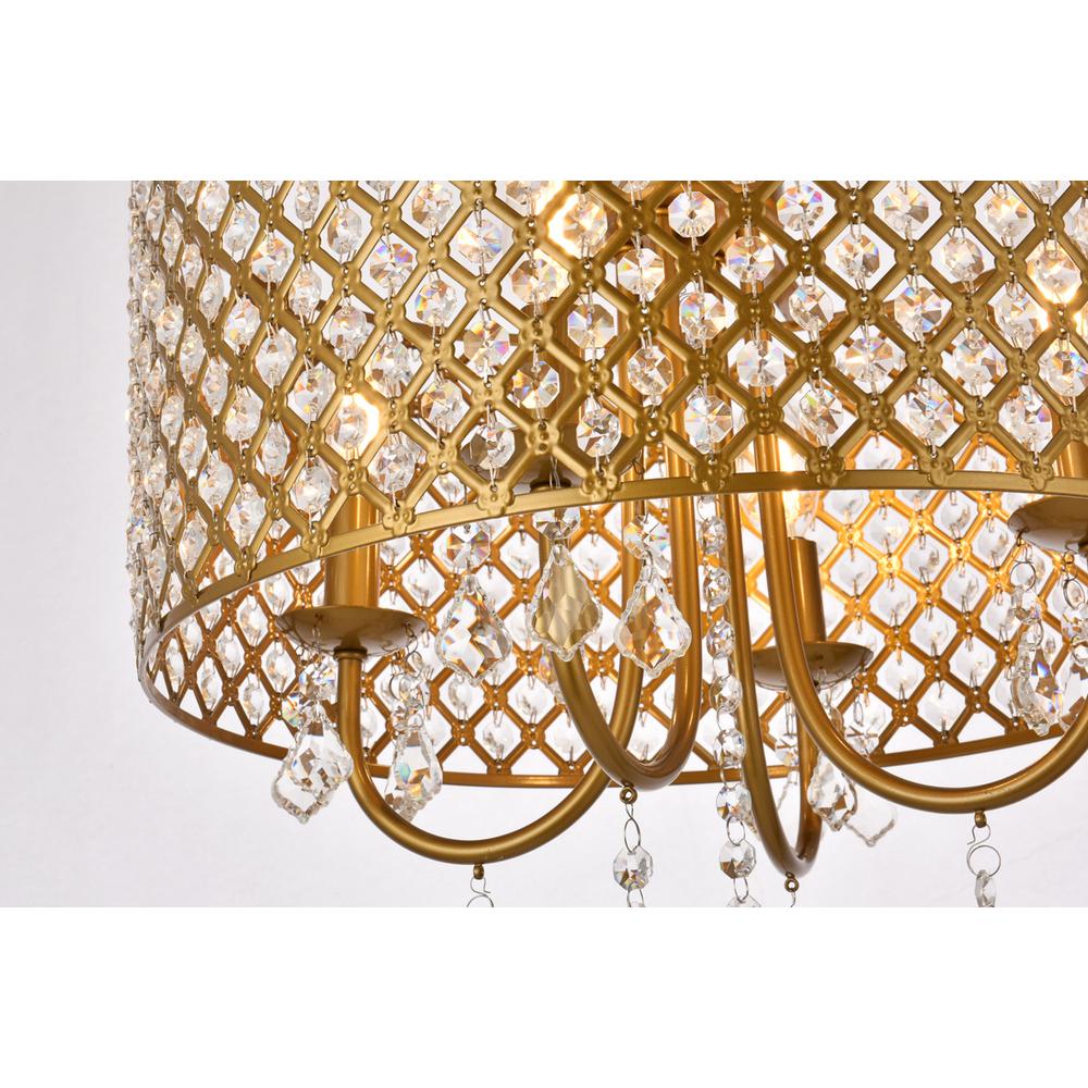 Elise 17 inch flush mount in brass