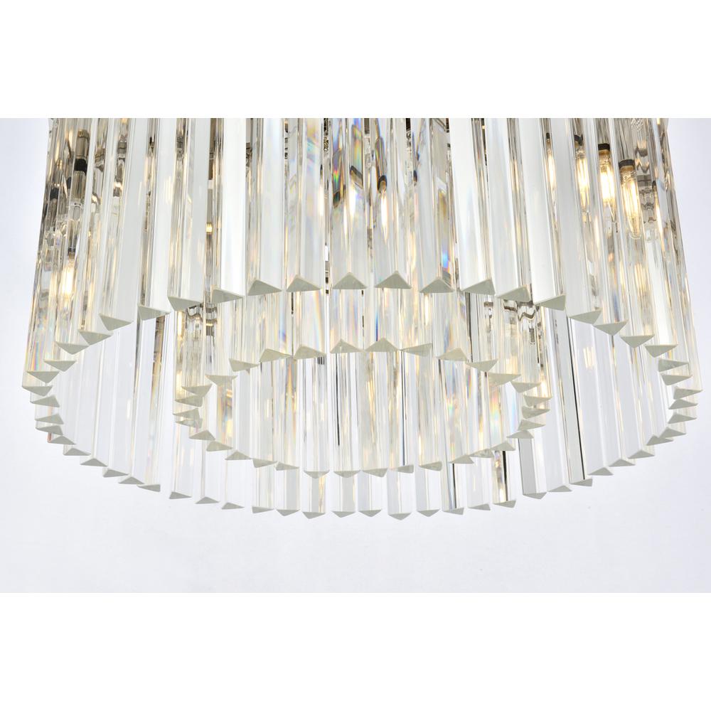 Sydney 8 light polished nickel Flush Mount Clear Royal Cut Crystal