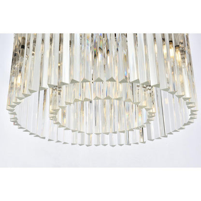 Sydney 8 light polished nickel Flush Mount Clear Royal Cut Crystal