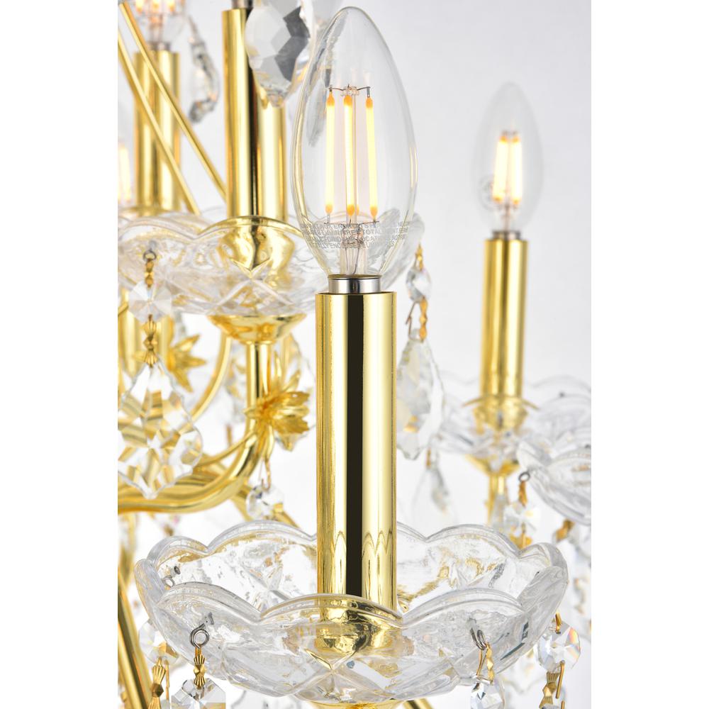 St. Francis 12 light Gold Chandelier Clear Royal Cut Crystal