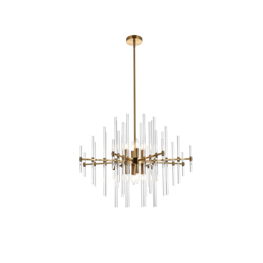 Sienna 27 inch crystal rod pendant in gold