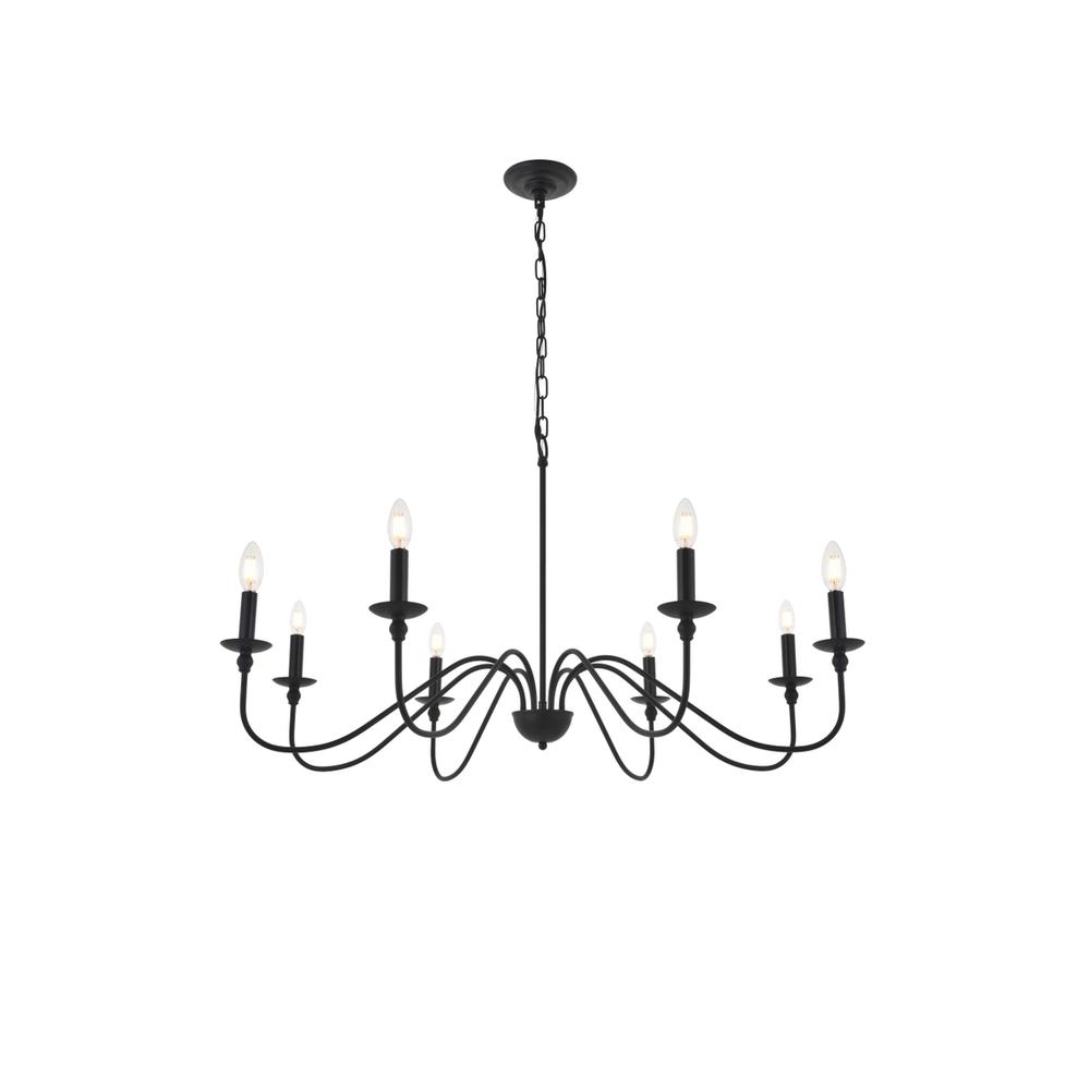Rohan 8 light Matte Black Pendant