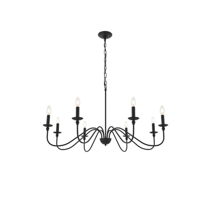 Rohan 8 light Matte Black Pendant