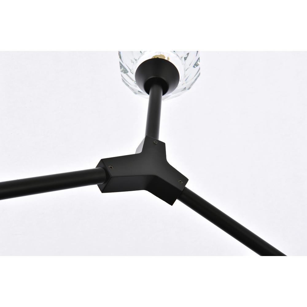 Zayne 4 Light Pendant in Black