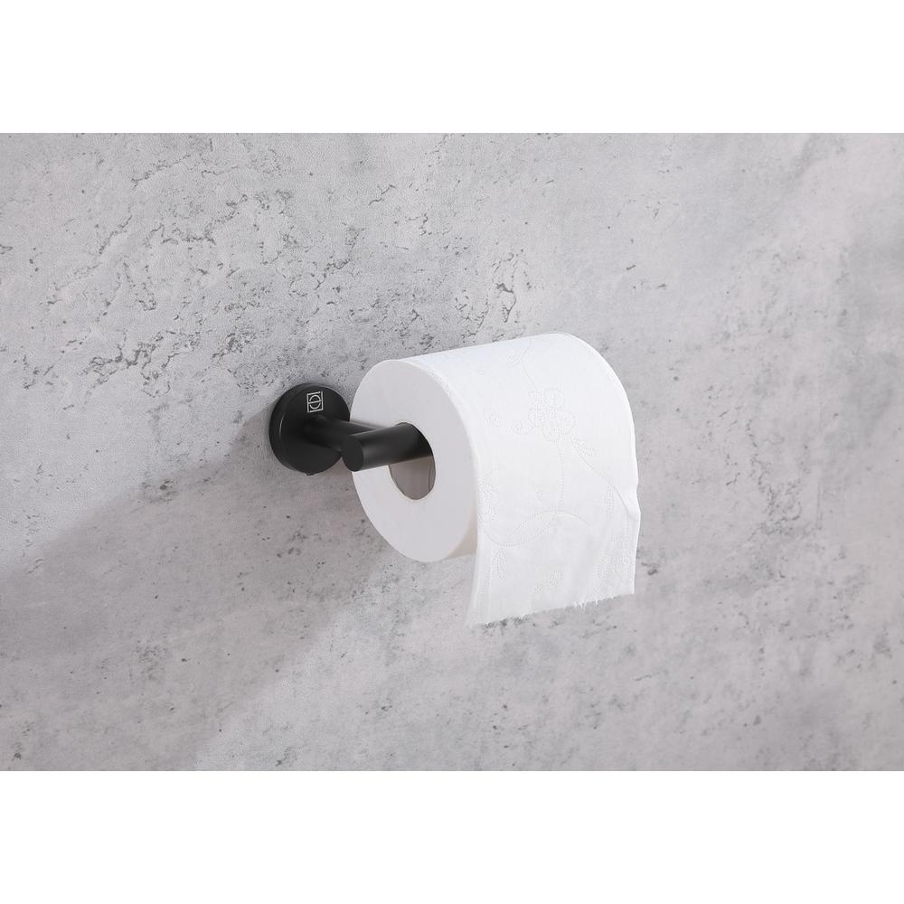 Freya 4-Piece Bathroom Hardware Set in Matte Black