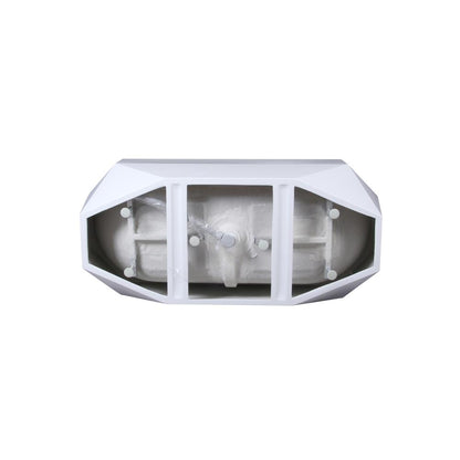 67 inch soaking diamond style bathtub in glossy white