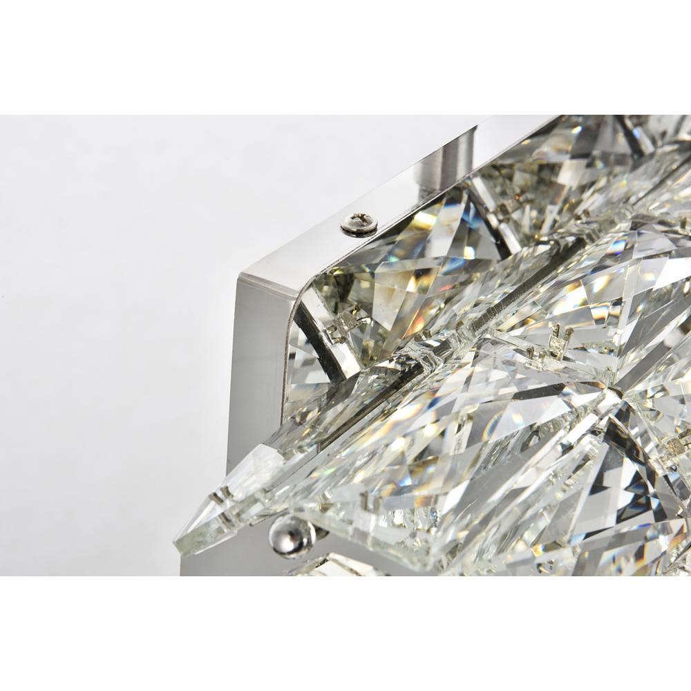 Valetta Integrated Led Chip Light Chrome Wall Sconce Clear Royal Cut Crystal