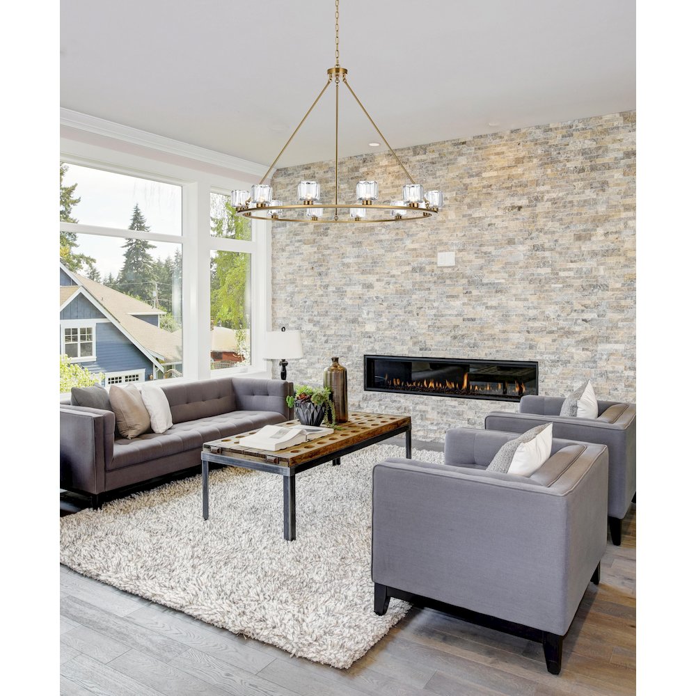Cadence 48 Inch Chandelier In Satin Gold