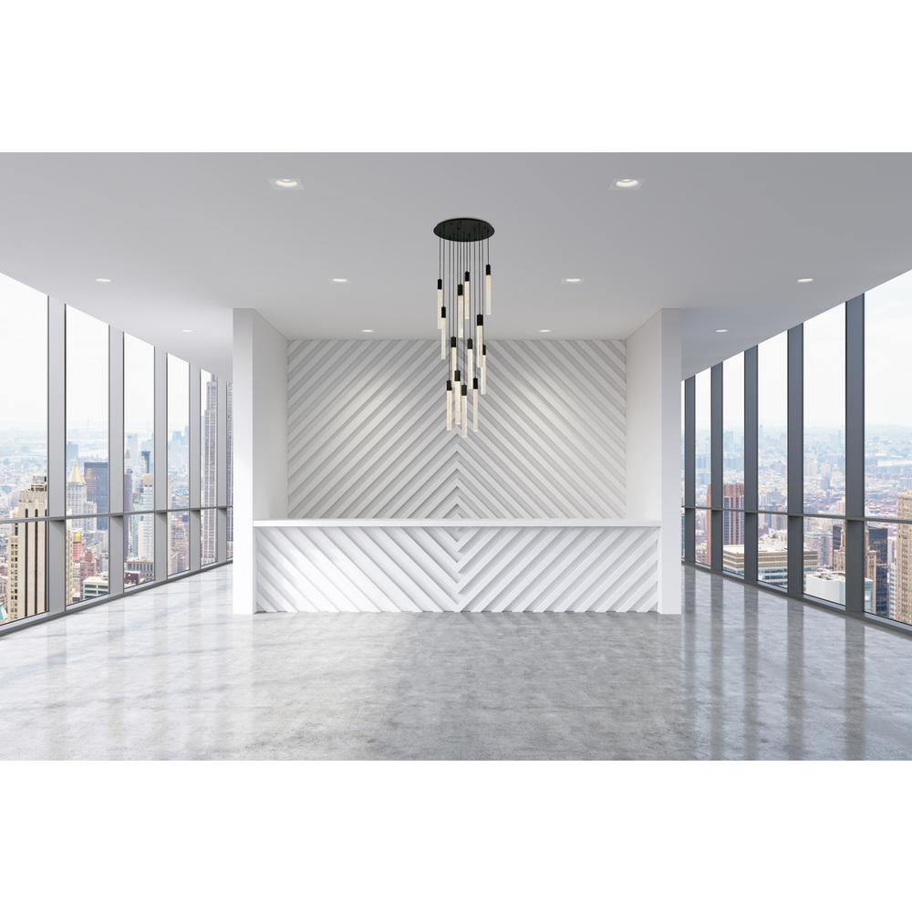 Weston 13 lights pendant in black
