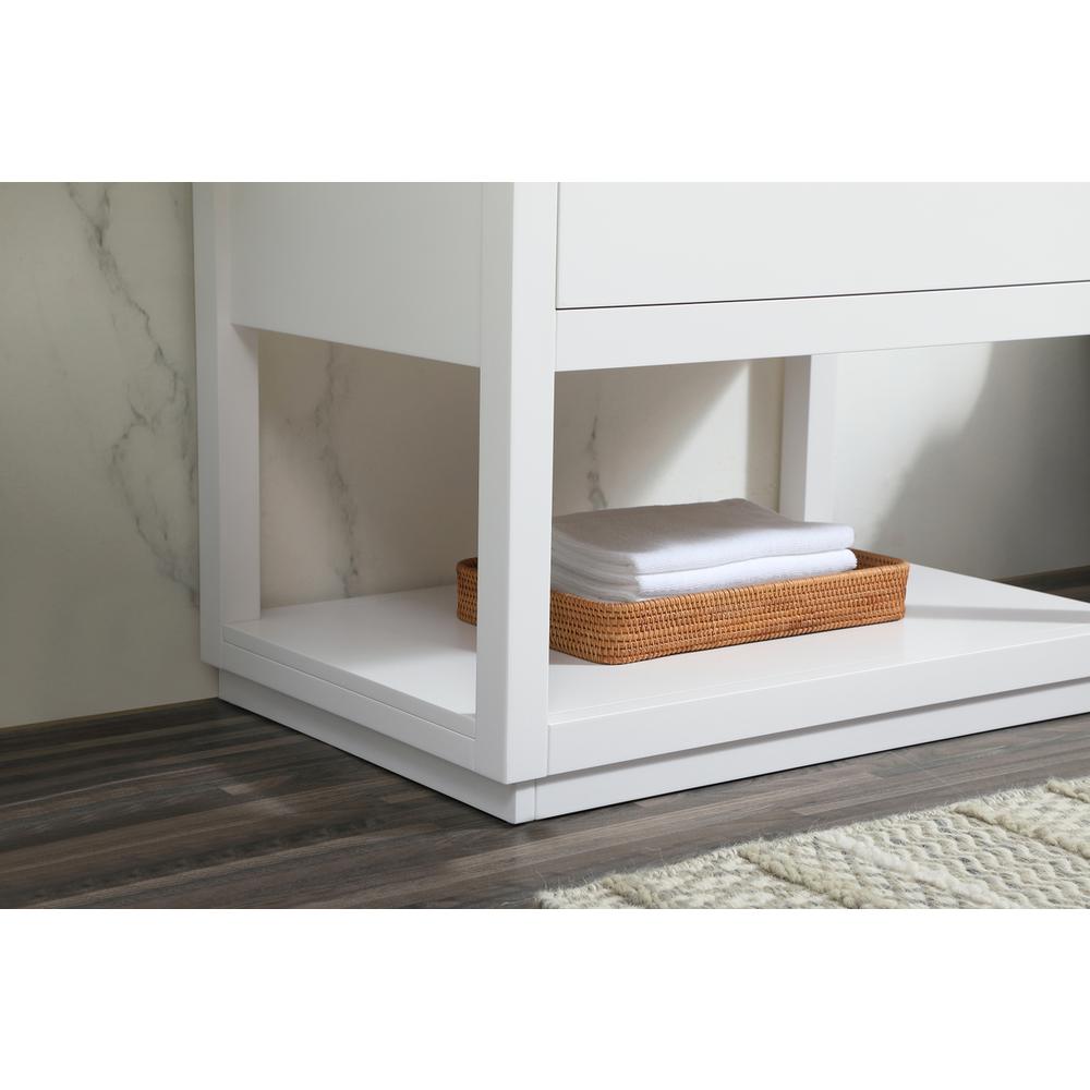 30 inch Single bathroom vanity in white with backsplash