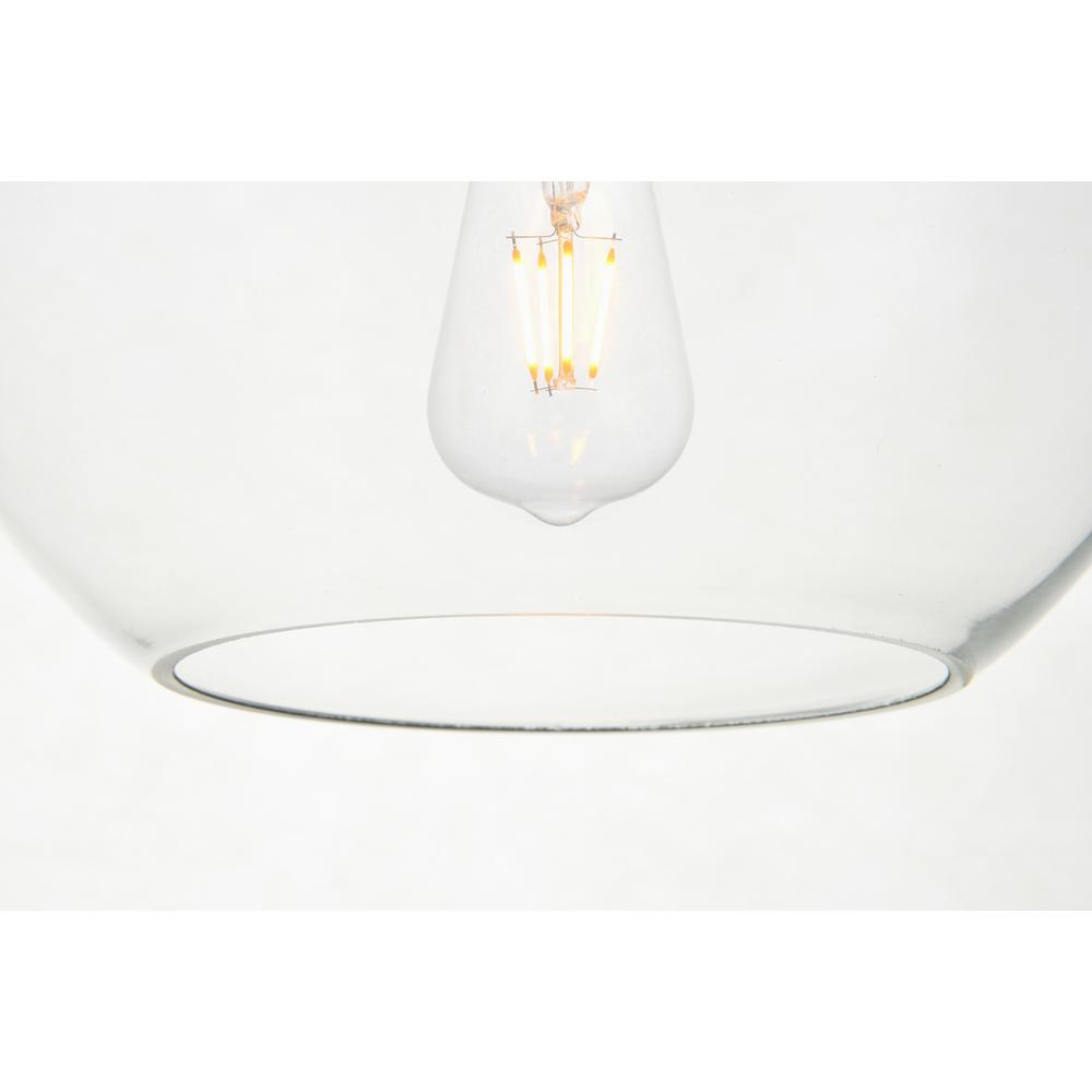 Baxter 5 Lights Brass Pendant With Clear Glass