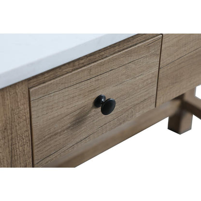 42 Inch ADA Compliant Bathroom Vanity In Natural Oak