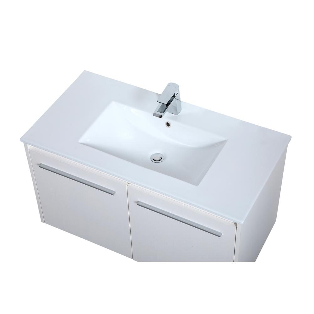 36 inch  Single Bathroom Floating Vanity in White