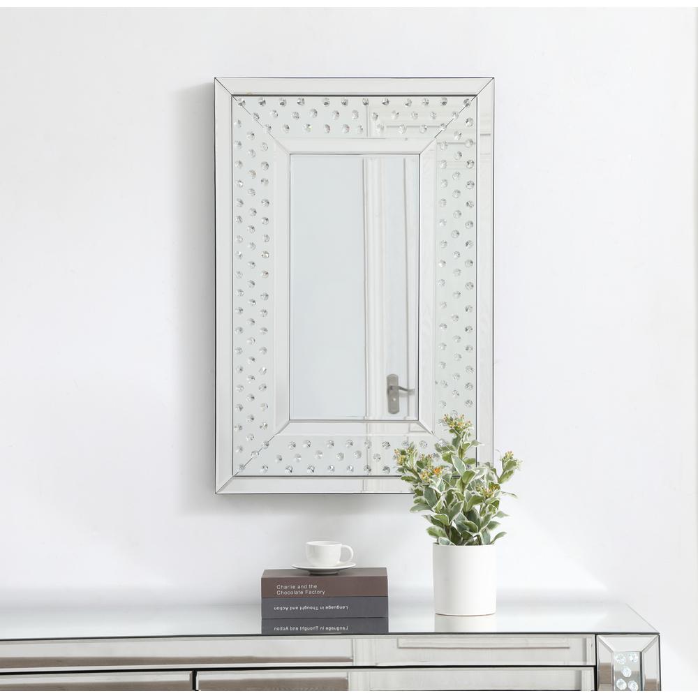 Sparkle collection crystal mirror 20 x 30 inch