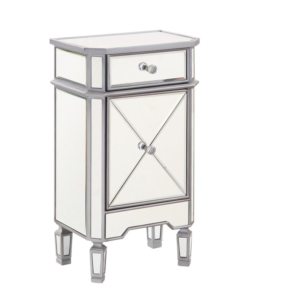 Vanity Table 42 in. x 18 in. x 31 in. in silver paint