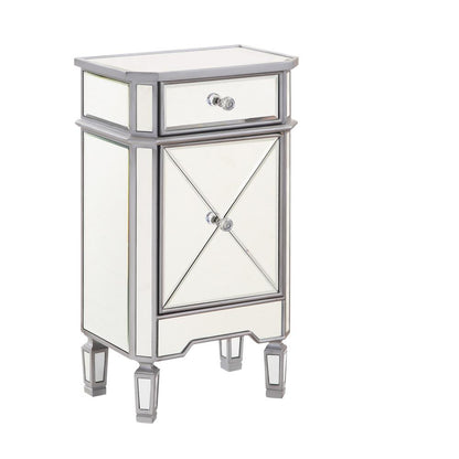 Vanity Table 42 in. x 18 in. x 31 in. in silver paint