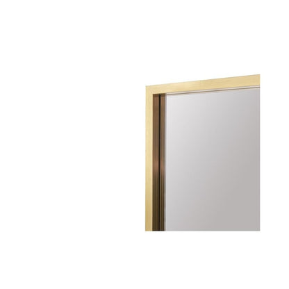 Aluminum Frame Square Mirror 30x36 In Gold