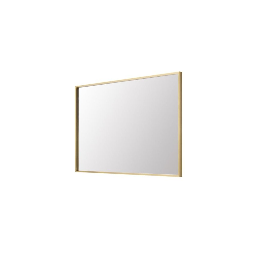 Aluminum Frame Rectangle Mirror 24x36 In Gold